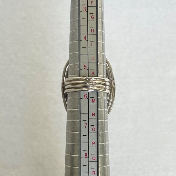 Sterling Silver 925 India Large Bezel Set Oval Mystic Quartz Statement Ring 5.5 - Picture 9 of 16